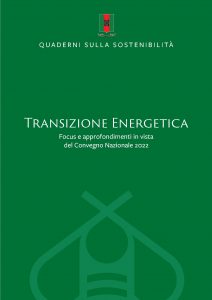 Copertina del quaderno "Transizione Energetica" - L'ape, simbolo della Federazione, su sfondo verde