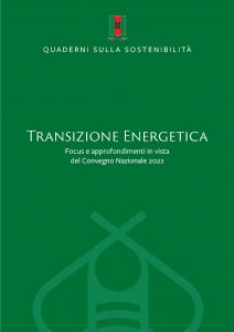 Copertina del quaderno "Transizione Energetica" - L'ape, simbolo della Federazione, su sfondo verde