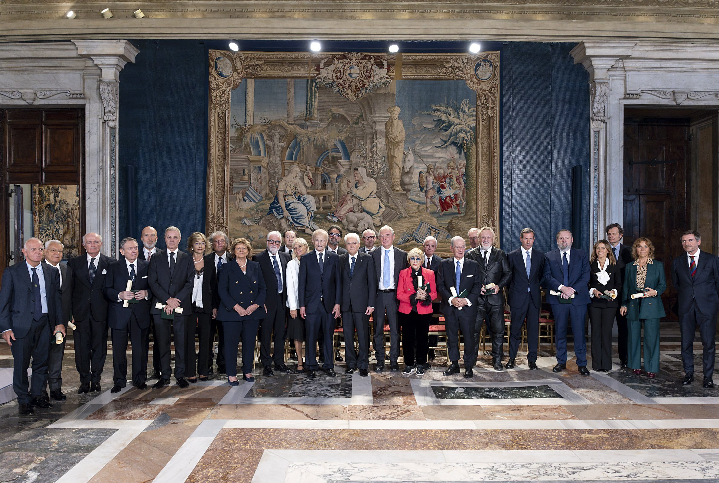 Cerimonia in Quirinale, Mattarella e i Cavalieri del Lavoro 2023